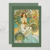 Vintager Nouveau Bridal Dusche Einladung (Vorne/Hinten)