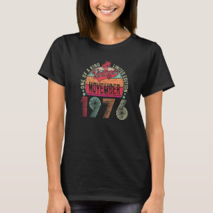 Vintager November 1976 46 Jahre alt 46. Geburtstag T-Shirt