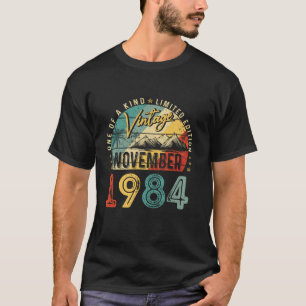 Vintager November 1984 40 Jahre altes Tagesgeschen T-Shirt