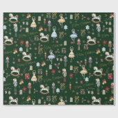 Vintager Nutcracker Ballett Frohe Weihnachten Geschenkpapier (Flach)