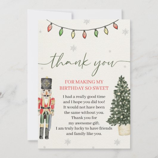 Vintager Nutcracker Danke Karte (Vorderseite)