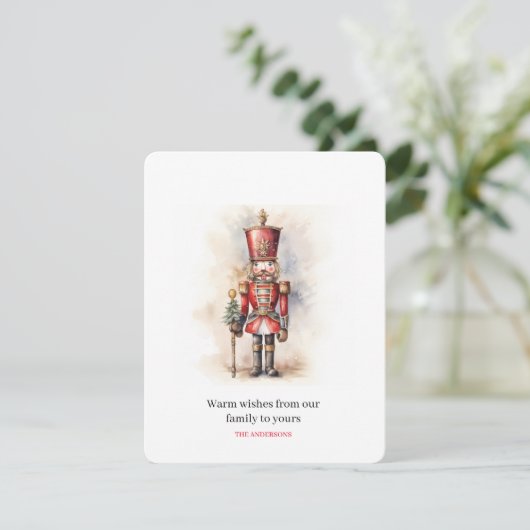 Vintager Nutcracker & Frohe Weihnachten (Stehend Vorderseite)