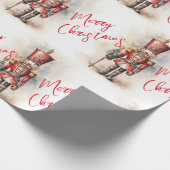 Vintager Nutcracker & Frohe Weihnachten Geschenkpapier (Ecke)