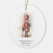 Vintager Nutcracker & Frohe Weihnachten Keramik Ornament (Links)