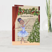 Vintager Nutcracker Sheet Music Ballerina Tanz Feiertagskarte (Rückseite)