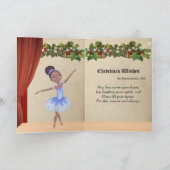 Vintager Nutcracker Sheet Music Ballerina Tanz Feiertagskarte (Innenseite)