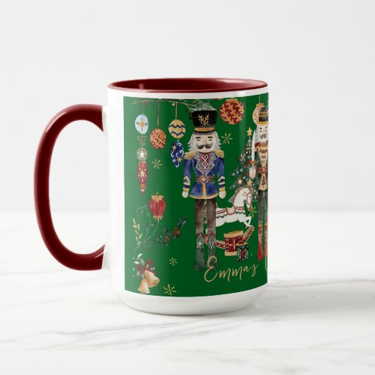 Vintager Nutcracker Soldaten Weihnachtskaffee Tasse (Links)