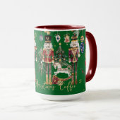 Vintager Nutcracker Soldaten Weihnachtskaffee Tasse (VorderseiteRechts)