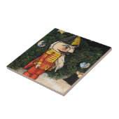 Vintager Nutcracker unter Weihnachtsbaum Fliese (Seite)