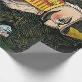 Vintager Nutcracker unter Weihnachtsbaum Geschenkpapier (Ecke)