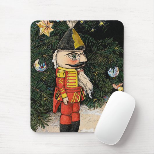 Vintager Nutcracker unter Weihnachtsbaum Mousepad (Mit Mouse)