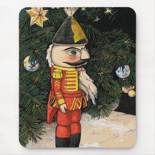 Vintager Nutcracker unter Weihnachtsbaum Mousepad (Vorne)