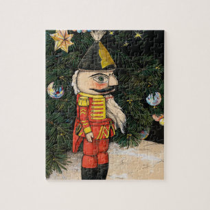 Vintager Nutcracker unter Weihnachtsbaum Puzzle