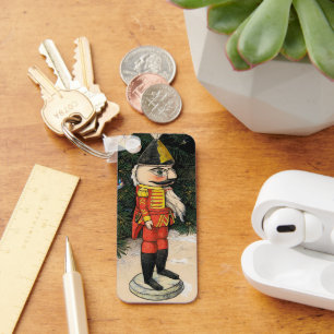 Vintager Nutcracker unter Weihnachtsbaum Schlüsselanhänger