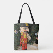 Vintager Nutcracker unter Weihnachtsbaum Tasche (Rückseite)