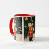 Vintager Nutcracker unter Weihnachtsbaum Tasse (Vorderseite Links)