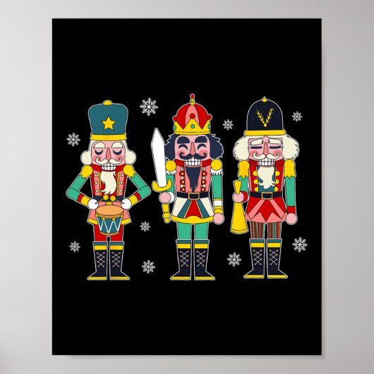 Vintager Nutcracker Weihnachten 2024 Weihnachten Poster (Vorne)