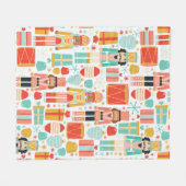 Vintager Nutcracker Weihnachten Nahtloses Muster Fleecedecke (Vorderseite (Horizontal))