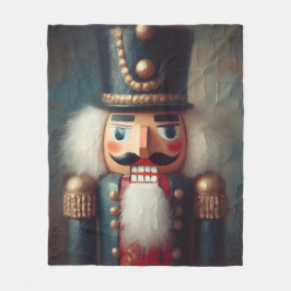 Vintager Nutcracker Weihnachtscreme Fleecedecke