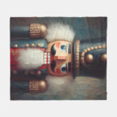 Vintager Nutcracker Weihnachtscreme Fleecedecke (Vorderseite (Horizontal))