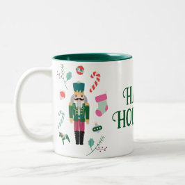 Vintager Nutcracker Weihnachtsfeiertag Zweifarbige Tasse