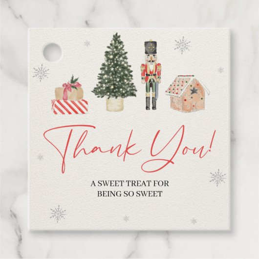 Vintager Nutcracker Winter Onederland-Geschenktag Geschenkanhänger (Vorderseite)