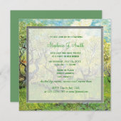 Vintager Obstgarten mit blühendem Brautparty Einladung (Vorne/Hinten)