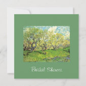 Vintager Obstgarten mit blühendem Brautparty Einladung (Rückseite)