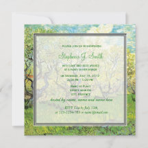 Vintager Obstgarten mit blühendem Brautparty