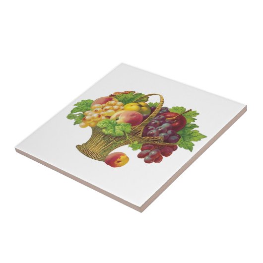 Vintager Obstkorb Fliese (Seite)