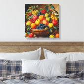 "Vintager Obstkorb Leinwanddruck (Insitu (Schlafzimmer))