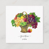 Vintager Obstkorb - personalisiert Quadratische Visitenkarte (Vorderseite)