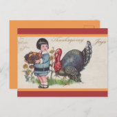 Vintager Obstkorb Türkei Erntedank Postkarte (Vorne/Hinten)