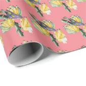 Vintager Obstvogel Geschenkpapier (Rolleneckpunkt)