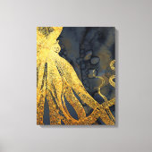 Vintager Octopus an der Küste Leinwanddruck (Vorderseite)