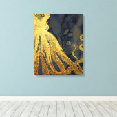 Vintager Octopus an der Küste Leinwanddruck (Insitu (Holzboden))