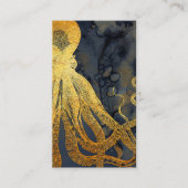 Vintager Octopus an der Küste Visitenkarte (Vorderseite)