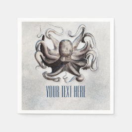 Vintager Octopus Beach Elegante Hochzeit Napkins Serviette