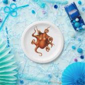 Vintager Octopus-Klassiker Pappteller (Party)