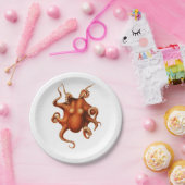 Vintager Octopus-Klassiker Pappteller (Party)