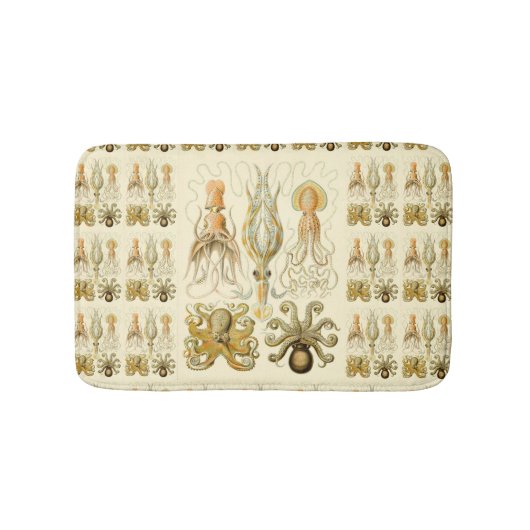 Vintager Octopus-Tintenfisch Gamochonia von Ernst Badematte (Vorderseite)