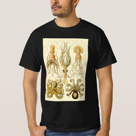 Vintager Octopus-Tintenfisch Gamochonia von Ernst T-Shirt (Vorderseite)