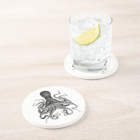 Vintager Octopus-Untersetzer Getränkeuntersetzer (Seite)