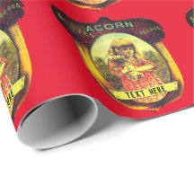 Vintager Ofen mit Ofen, rot-gelb