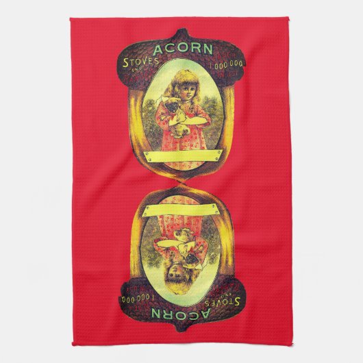 Vintager Ofenwerbung für Ofen Geschirrtuch (Vertikal)