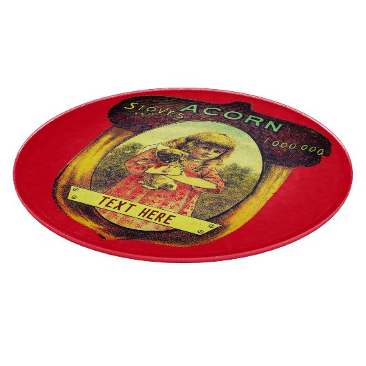 Vintager Ofenwerbung für Ofen Schneidebrett (Ecke)