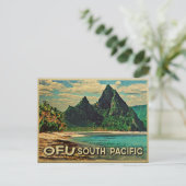 Vintager Ofu Südpazifik Postkarte (Stehend Vorderseite)