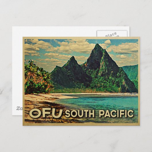 Vintager Ofu Südpazifik Postkarte (Vorne/Hinten)