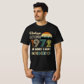 Vintager Oktober 1972 T - Shirt Retro Style Geburt (Vorne ganz)