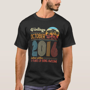 Vintager Oktober 2016 6 Jahre alter 6. Geburtstag  T-Shirt